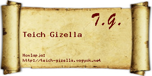 Teich Gizella névjegykártya