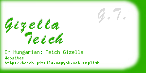 gizella teich business card